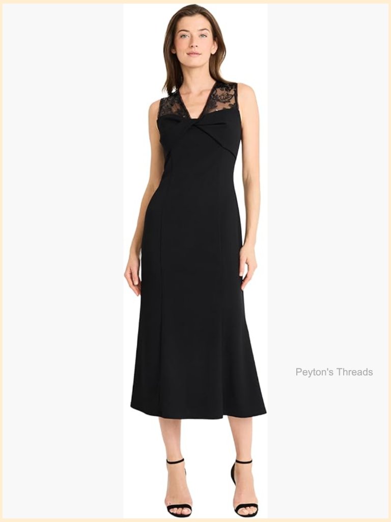 Sleeveless V-Neck A-Line Midi Dress With Knot Detail